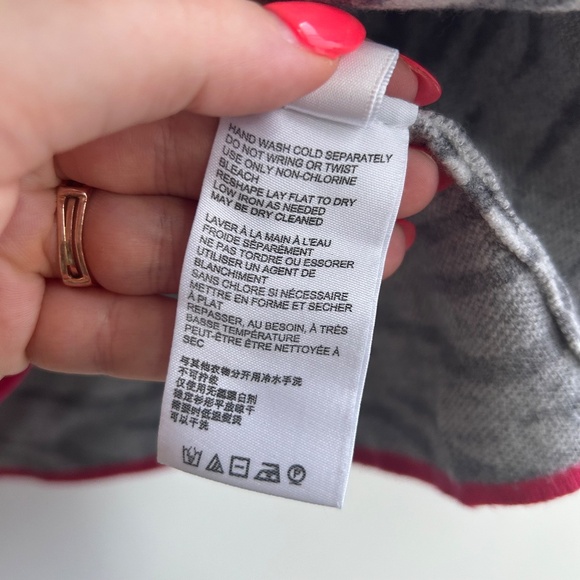 Anthropologie Lizzie Mock Neck Sweater Size L Zebra Print Pink Hem Accents - Picture 6 of 6